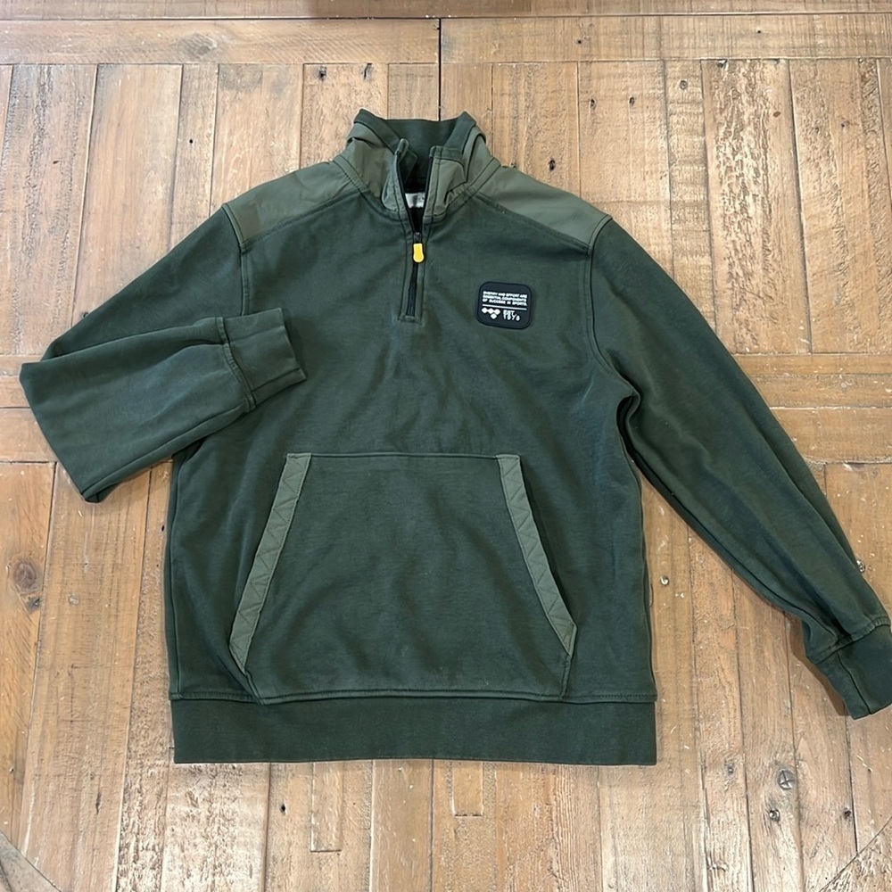 Zara green quarter zip pullover